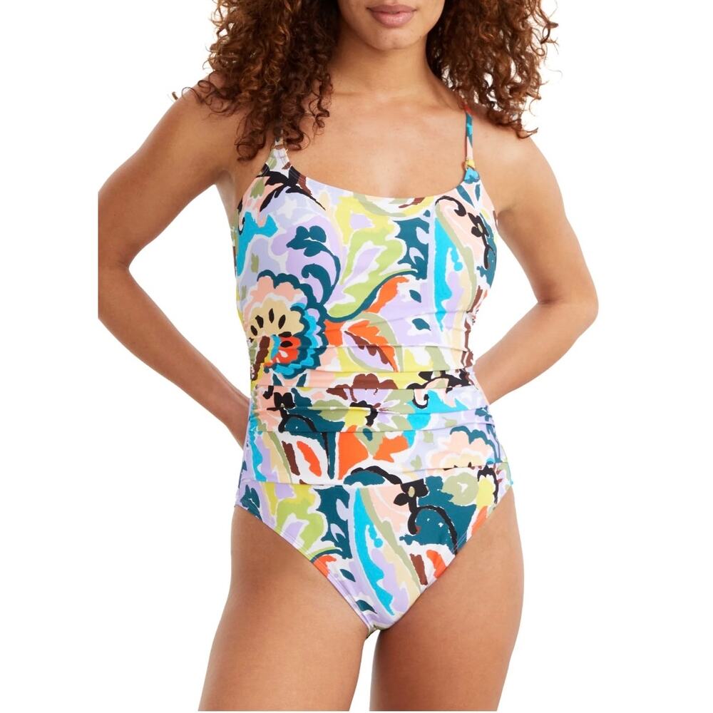 Anne Cole Kashmir Paisley Maillot One-Piece Swimsuit 10